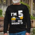 Construction Truck 5Th Birthday Boy 5 Year Old Meaningful Long Sleeve T-Shirt Gifts for Old Men