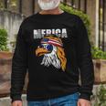 Cool Merica Eagle Mullet Usa 4Th Of July Long Sleeve T-Shirt Gifts for Old Men