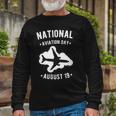 Cool Public Holidays Shirt Flight Airplane Print Tee Long Sleeve T-Shirt T-Shirt Gifts for Old Men