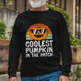 Coolest Pumpkin In The Patch Pumpkin Halloween Quote Long Sleeve T-Shirt Gifts for Old Men