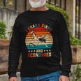 I Crash Bikes And Economies Joe Biden Falling Off Bike Retro Long Sleeve T-Shirt Gifts for Old Men