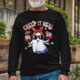 Creep It Real Ghost Boys Girls Halloween Costume Long Sleeve T-Shirt Gifts for Old Men