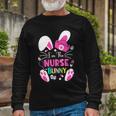 Cute Bunnies Easter Im The Nurse Nurse Life Rn Nursing Long Sleeve T-Shirt Gifts for Old Men