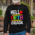 Cute Hello Fifth Grade Outfit Happy Last Day Of School Long Sleeve T-Shirt Gifts for Old Men