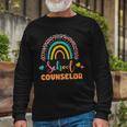 Cute School Counselor Rainbow Long Sleeve T-Shirt Gifts for Old Men