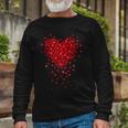 Cute Valentines Day Messy Heart Shapes Long Sleeve T-Shirt Gifts for Old Men