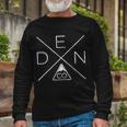 Denver Colorado Den Mountain Long Sleeve T-Shirt Gifts for Old Men