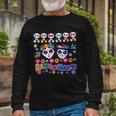 Dia De Los Muertos Day Of The Dead Tshirt Long Sleeve T-Shirt Gifts for Old Men