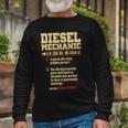 Diesel Mechanic Tshirt Long Sleeve T-Shirt Gifts for Old Men