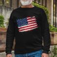 Distressed American Us Flag Long Sleeve T-Shirt Gifts for Old Men