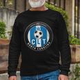 Distressed Charlotte North Carolina Clt Soccer Jersey V2 Long Sleeve T-Shirt Gifts for Old Men