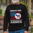 Donkey Pox The Disease Destroying America Anti Biden Long Sleeve T-Shirt Gifts for Old Men