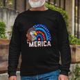Eagle Mullet 4Th Of July Rainbow American Flag Long Sleeve T-Shirt Gifts for Old Men