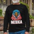 Eagle Mullet 4Th Of July Usa American Flag Merica V6 Long Sleeve T-Shirt Gifts for Old Men