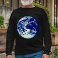 Earth World Tshirt Long Sleeve T-Shirt Gifts for Old Men