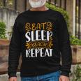 Eat Sleep Beach Repeat V2 Long Sleeve T-Shirt Gifts for Old Men