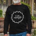 I Am Enough Self Love Inspirational Quote Message Long Sleeve T-Shirt Gifts for Old Men