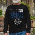 Faded Fn Savages In The Box Baseball Long Sleeve T-Shirt Gifts for Old Men