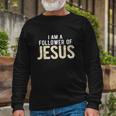 Faith Cross Bible Christian Religious Long Sleeve T-Shirt Gifts for Old Men