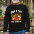 Fall Plaid Leopard Pumpkin Autumn Thanksgiving Long Sleeve T-Shirt Gifts for Old Men