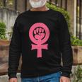 Feminism Venus Clenched Fist Symbol Rights Feminist Long Sleeve T-Shirt Gifts for Old Men
