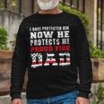 Firefighter Proud Fire Dad Fireman Father Of A Firefighter Dad V2 Long Sleeve T-Shirt Gifts for Old Men