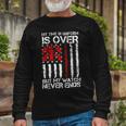Firefighter Retired Firefighter Thin Red Line Retirement V2 Long Sleeve T-Shirt Gifts for Old Men
