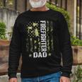 Firefighter Usa Flag Camouflage Firefighter Dad Patriotic Fathers Day_ Long Sleeve T-Shirt Gifts for Old Men