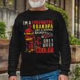 Firefighter Vintage Im A Firefighter Grandpa Definition Much Cooler Long Sleeve T-Shirt Gifts for Old Men