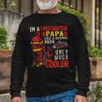 Firefighter Vintage Im A Firefighter Papa Definition Much Cooler Long Sleeve T-Shirt Gifts for Old Men