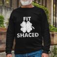 Fit Shaced St Patricks Day Irish Clover Beer Drinking Tshirt Long Sleeve T-Shirt Gifts for Old Men