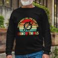 That What I Do I Fix Stuff I Know Things Vintage Mechanic Long Sleeve T-Shirt Gifts for Old Men