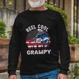 Flag Vintage Reel Cool Grampy Fishing For 4Th Of July Long Sleeve T-Shirt Gifts for Old Men