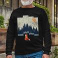 Fox Distorted Forrest Long Sleeve T-Shirt Gifts for Old Men
