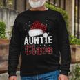 Fun Santa Hat Christmas Costume Matching Auntie Claus Long Sleeve T-Shirt T-Shirt Gifts for Old Men