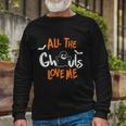 All The Ghouls Love Me Halloween Quote Long Sleeve T-Shirt Gifts for Old Men