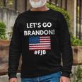 Lets Go Brandon Fjb American Flag Long Sleeve T-Shirt Gifts for Old Men
