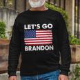 Lets Go Brandon Lets Go Brandon Flag Tshirt Long Sleeve T-Shirt Gifts for Old Men