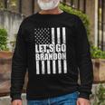 Lets Go Brandon Vintage American Flag Tshirt Long Sleeve T-Shirt Gifts for Old Men