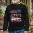 God Bless America Patriotic 4Th Of July Independence Day Long Sleeve T-Shirt Gifts for Old Men