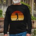 Golf Retro Sunset Golfing Long Sleeve T-Shirt Gifts for Old Men