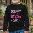 Grammy Of The Birthday Girl Cute Pink Long Sleeve T-Shirt Gifts for Old Men