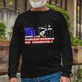 The Grillfather 4Th Of July Grilling Bbq American Dad Long Sleeve T-Shirt Gifts for Old Men