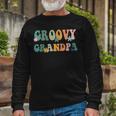 Groovy Grandpa Retro Matching Baby Shower Long Sleeve T-Shirt Gifts for Old Men