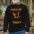 Halloween Black Cat Candy Trick Or Treat Long Sleeve T-Shirt Gifts for Old Men