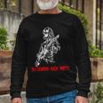 Halloween Rock Party Dancing Guitar Skeleton Playing Rock Long Sleeve T-Shirt Gifts for Old Men