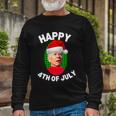 Happy 4Th Of July Christmas Xmas Joe Biden President Long Sleeve T-Shirt Gifts for Old Men