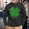 Happy Clover St Patricks Day Irish Shamrock St Pattys Day Men Women Long Sleeve T-Shirt T-shirt Graphic Print Gifts for Old Men