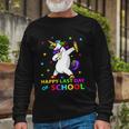 Happy Last Day Of School Unicorn Cute Teacher Student Long Sleeve T-Shirt Gifts for Old Men