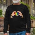 Heart Lgbt Gay Pride Lesbian Bisexual Ally Quote Long Sleeve T-Shirt Gifts for Old Men
